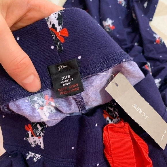 J crew ag648 holiday Frenchie pajama bottoms - Picture 5 of 8